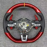 cuatomized real carbon fiber sports steering wheel alcantara leather compatible for golf 6 gti