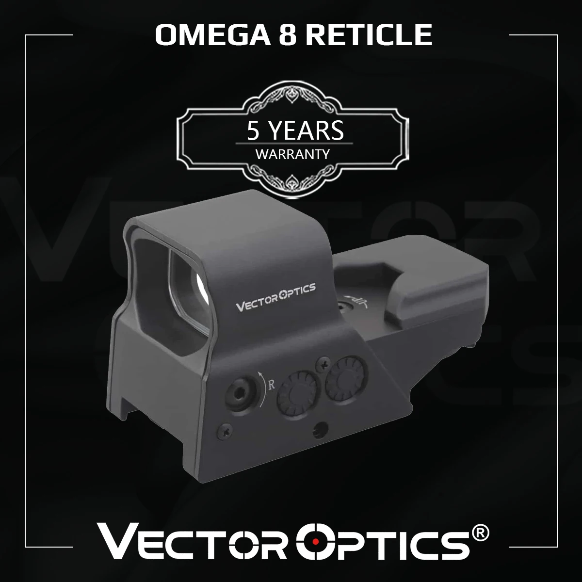 Тактический прицел для боеприпасов Vector Optics Omega тактический 8 дюймов с красной