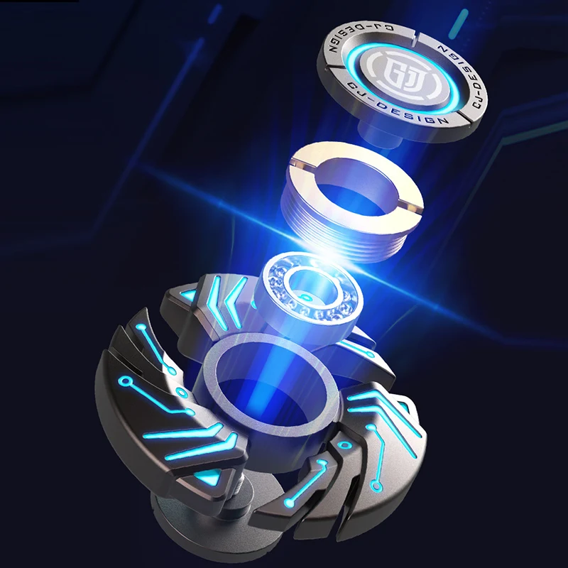 Luminous Fidget Spinners Metal Alloy Stress Relief Toy for Adult and Kids Noctilucent Senior Gyro enlarge