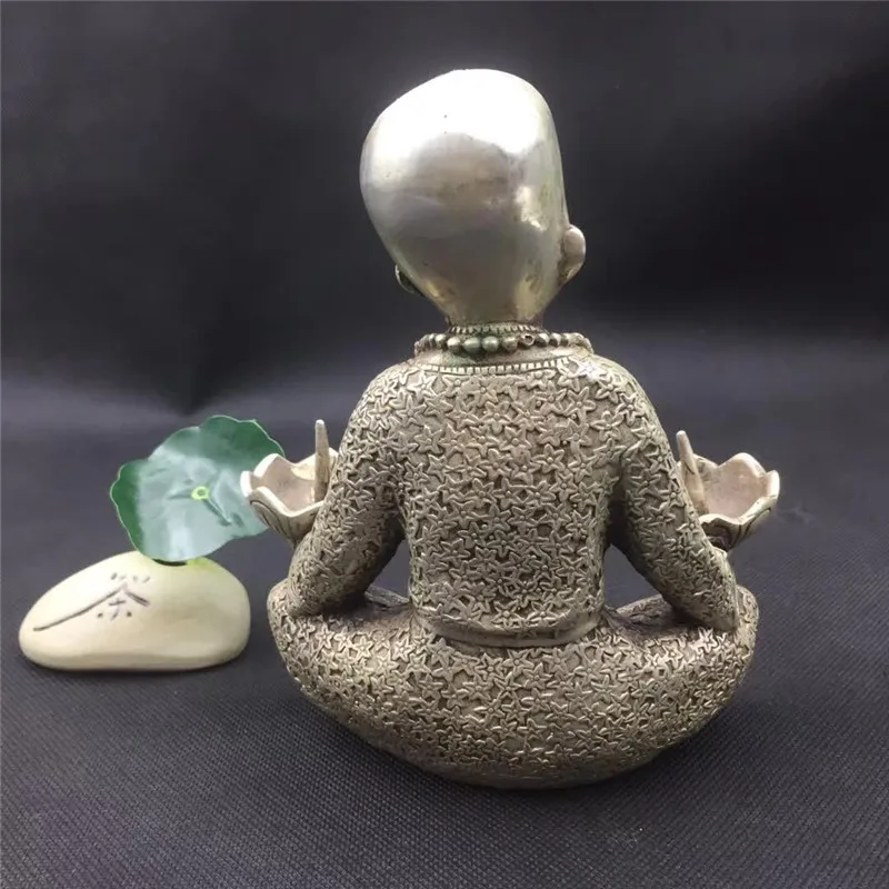 

Chinese Bronze Sculpture Flower And Wax Candlestick Lotus And Monk's Candlestick Fengshui Decoration Auspicious Gift