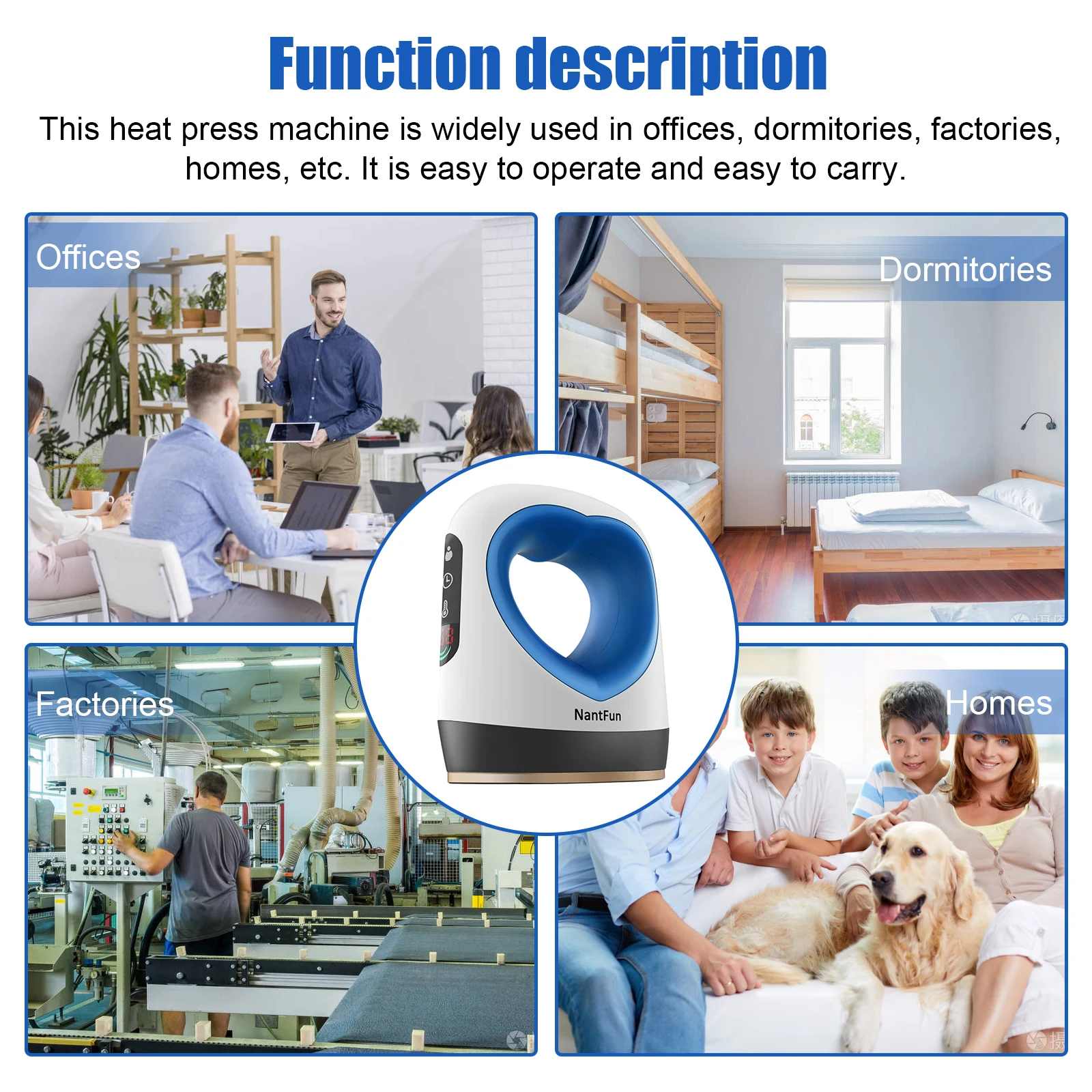 

Mini Heat Press Machine for T Shirts Shoes and Hats Small Heat Transfer Vinyl Projects Heat Press Machine Automatic EU/US plug