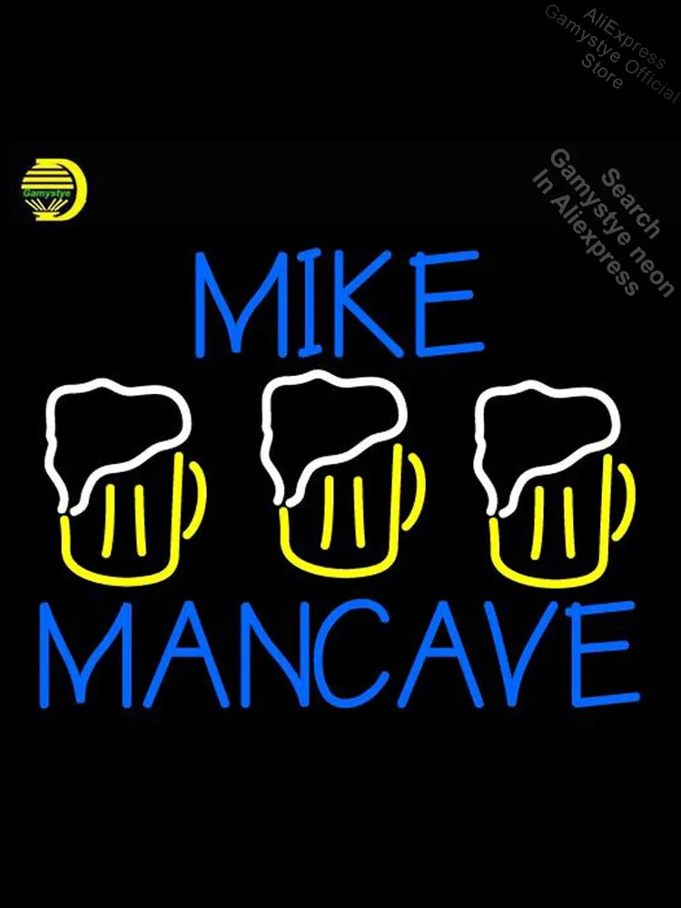 

Mike Mancave NEON LIGHT SIGN Neon Sign REAL GLASS Garage Decoration anuncio luminoso Pet Shop Sign coors light neon sign Board
