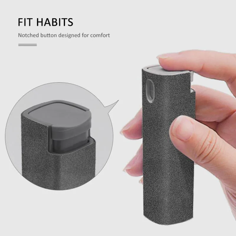 

Portable 2 In 1 Phone Screen Cleaner Spray Bottling Dust Removal Tool Reusable Cleaning Kit For Mobile Phones Tablet Touchscreen