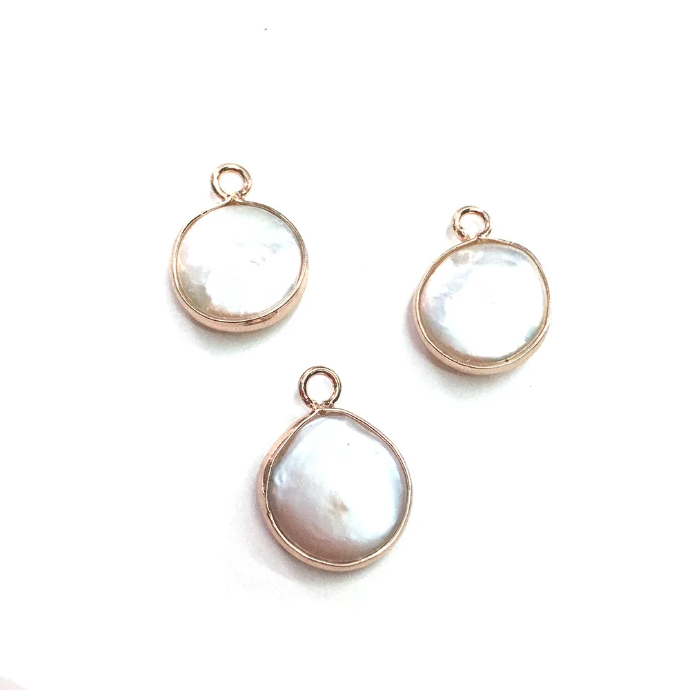 2Pcs Button-shaped Pearl Pendant For DIY Necklace Bracelet Sewing Craft Jewelry Accessory Making | Украшения и аксессуары