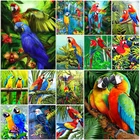 5D DIY алмазная живопись, попугай, полная квадратнаякруглая Алмазная вышивка, животные, мозаика стразы, картины, украшение для дома