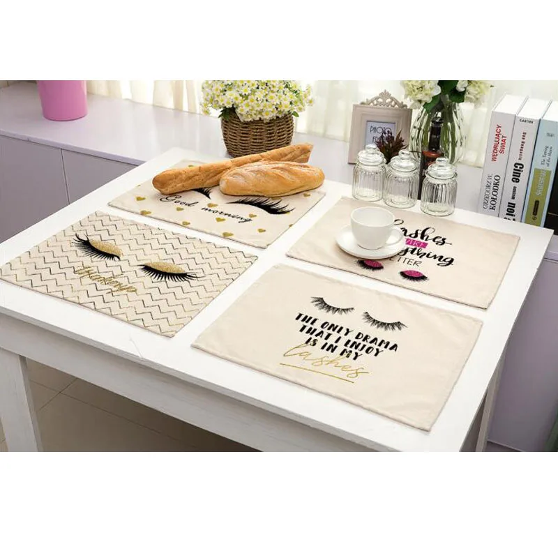 Модный коврик для ресниц из ткани украшения стола кухонный индивидуального
