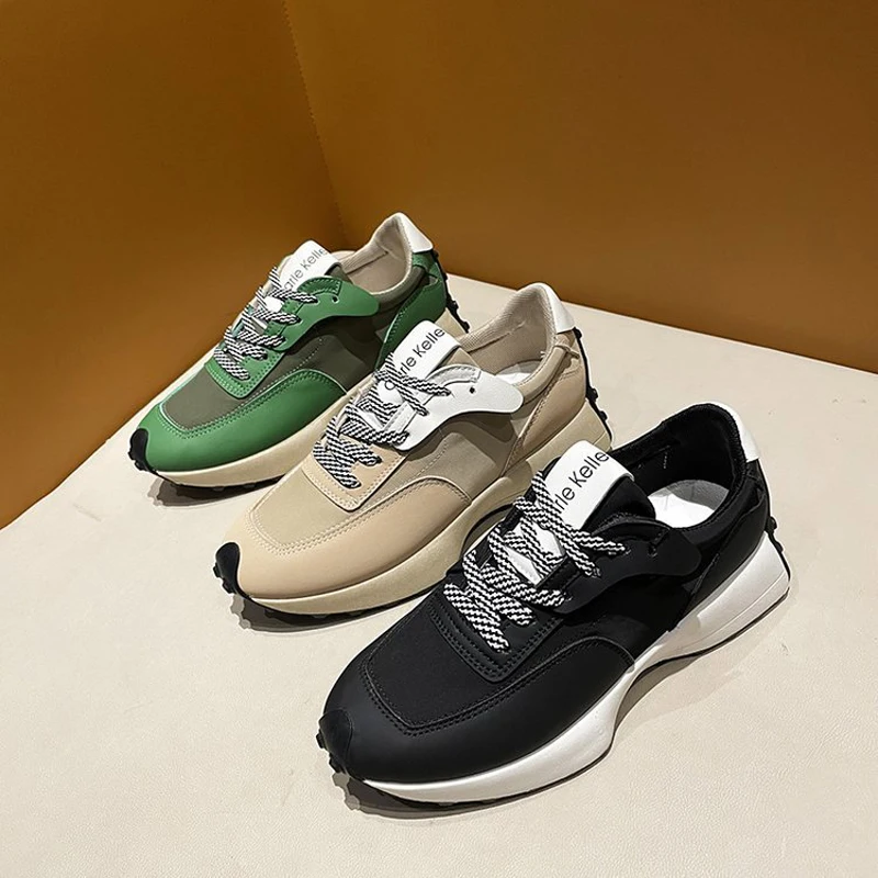 

2021 Spring New Fashion Women Snearkers Chunky Footrare Casual Chaussres Famle Trend Runing Out Door Shoes