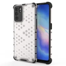 Shockproof Hybrid Armor Case For OPPO Reno 6 Pro Hybrid TPU PC Honeycomb Transparen Phone Cover For Reno 6 Pro Plus Cases Fundas