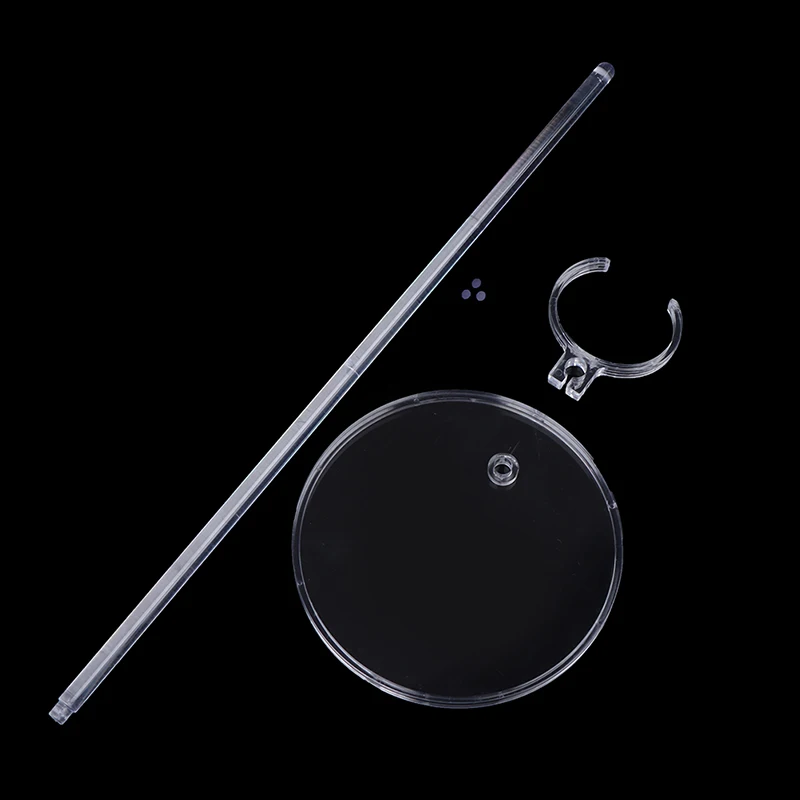 

1pc Transparent Clear Pink Color Dolls Toy Stand Support for Dolls Girls Prop Up Model Display Holder Kid Toys New~