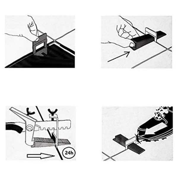 

401 Pcs 2mm Spacer Tile Leveling System Spacer Tiling Flooring Tools 300 Pieces Clips + 100 Pcs Wedges + Pliers
