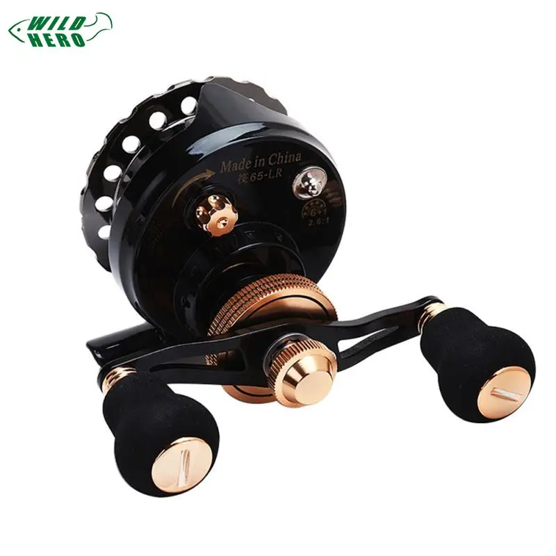 WILDHERO All Metal Fishing Reels Anti-slip Left / Right Hand Handle Front Raft Wheel Winter Ice Supplies new | Спорт и развлечения