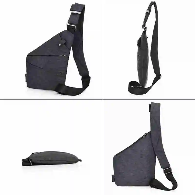 

1PCS Waterproof Chest Bag Travel Nylon Shoulder Messenger Sling Back Pack Holster Hunting Anti-theft Shoulder Bag Right Outd