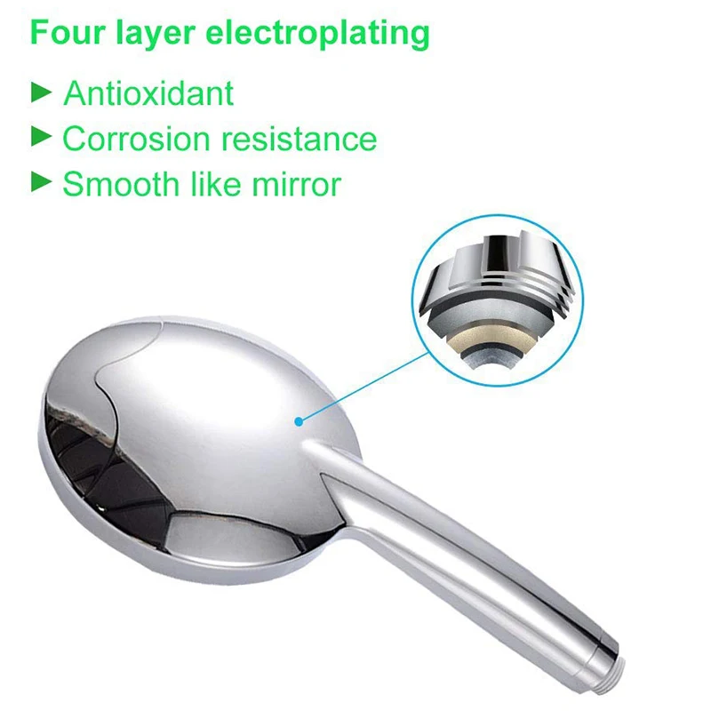 Ручная душевая головка со шлангом 5 настроек Распыления Высокого Давления