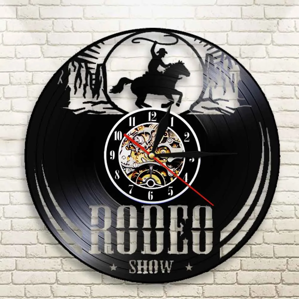 Настенные часы Freedom Rider Rodeo Guy винтажные ковбойские настенные с виниловой