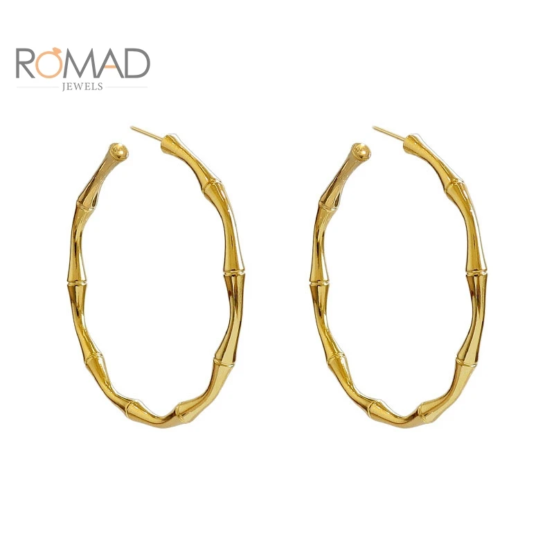 

ROMAD Girl Small Circle Earrings Statement 2020 New Gold Color Hoop Earrings For Women Trendy Jewelry Wholesale #