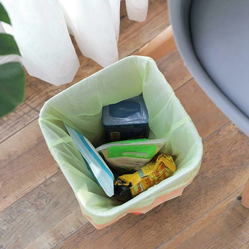 Одноразовые большие мешки для мусора прочные пластиковые на шнурке дома и кухни -