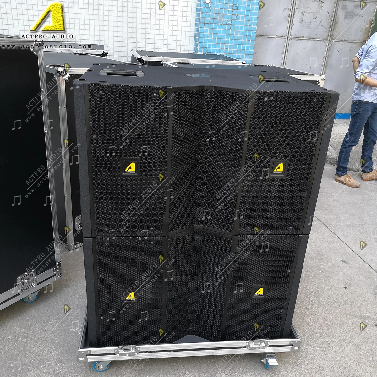 Двойная 15 дюймовая профессиональная сценическая линейная колонка бас|Сабвуферы|
