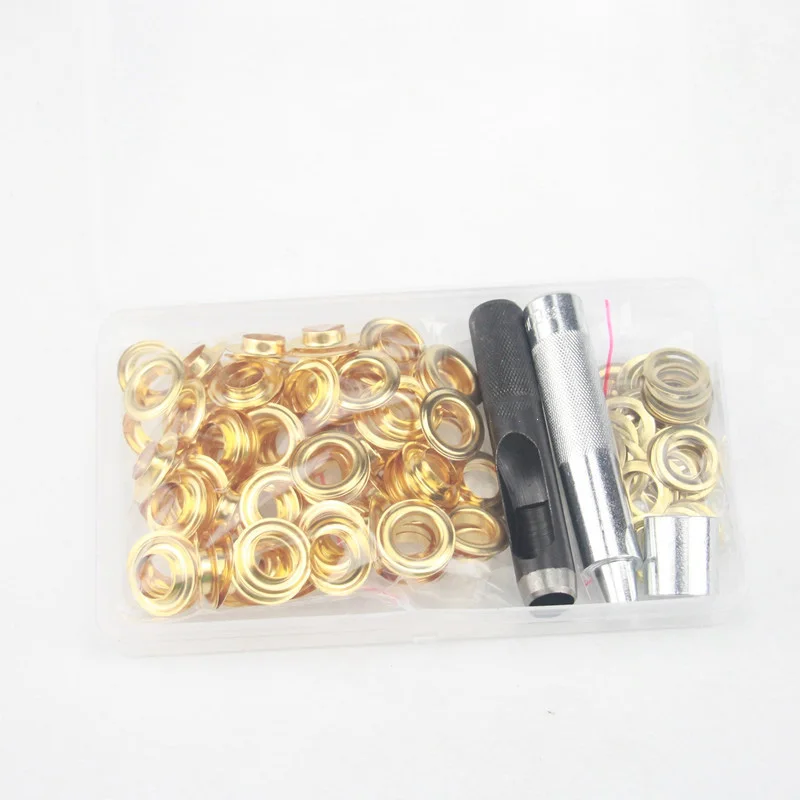 Gold Meetee 1 набор(100 шт.) 12 мм Металлическая петелька Пряжка уплотнительное кольцо зажим крюк застежка DIY сумка цепь ремень аппаратные средства кожа ремесла аксессуары - Цвет: Gold