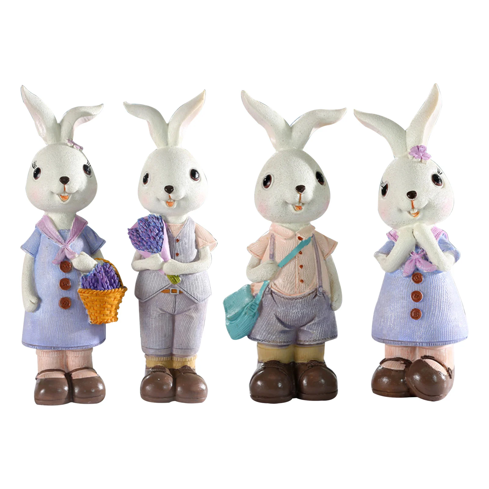 2 шт./компл. Кролик пасхальные украшения Моделирование Смола кролик кукла фигурки