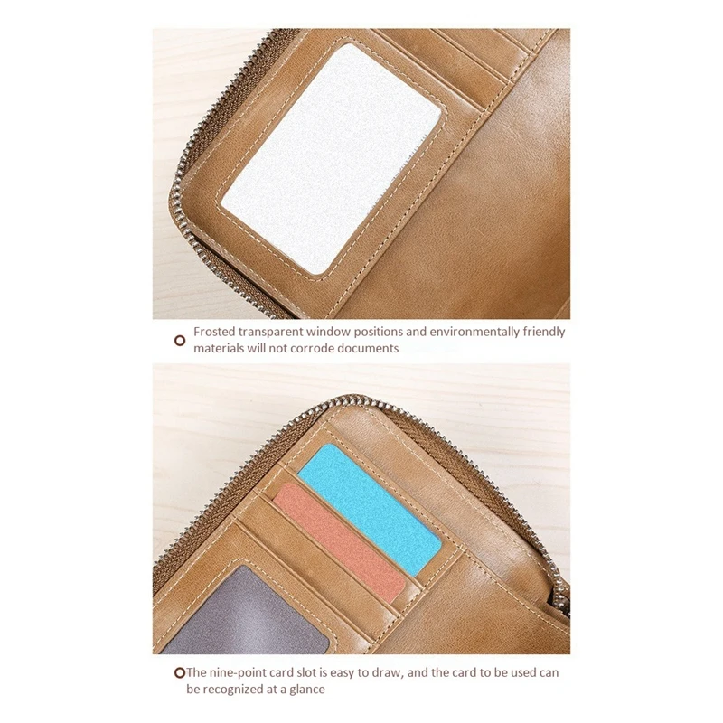 

FAMAN Passport Ticket Holder Passport Book Leather Card Case Wallet