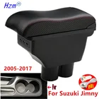 Подлокотник из углеродного волокна для Suzuki Jimny, подлокотник для Suzuki Jimny, интерьерные детали для автомобильного подлокотника 3USB, светодиодный светильник, коробка для хранения, автомобильные аксессуары