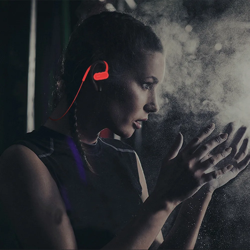 Беспроводные наушники Спортивные Bluetooth гарнитура с шейным ободом и микрофоном