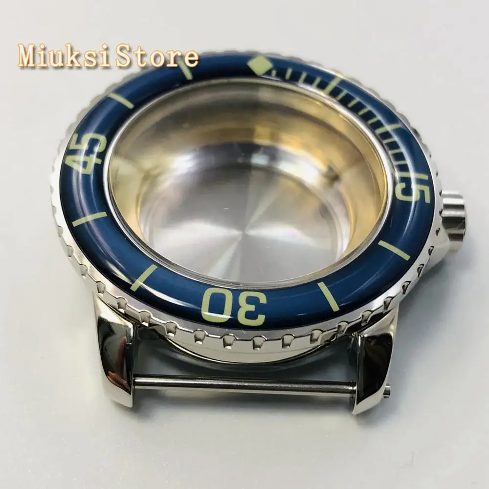 Чехол из нержавеющей стали серебристого цвета 45 мм синяя светящаяся рамка для