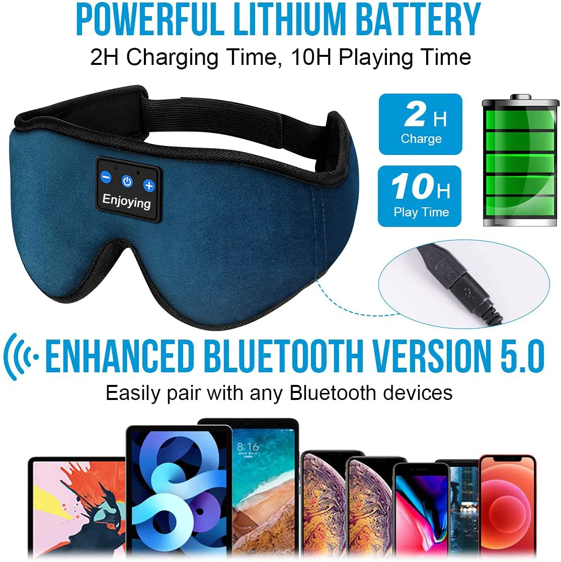 Наушники Беспроводные с поддержкой Bluetooth 5 0 и 3D эффектом сна|Наушники гарнитуры| |