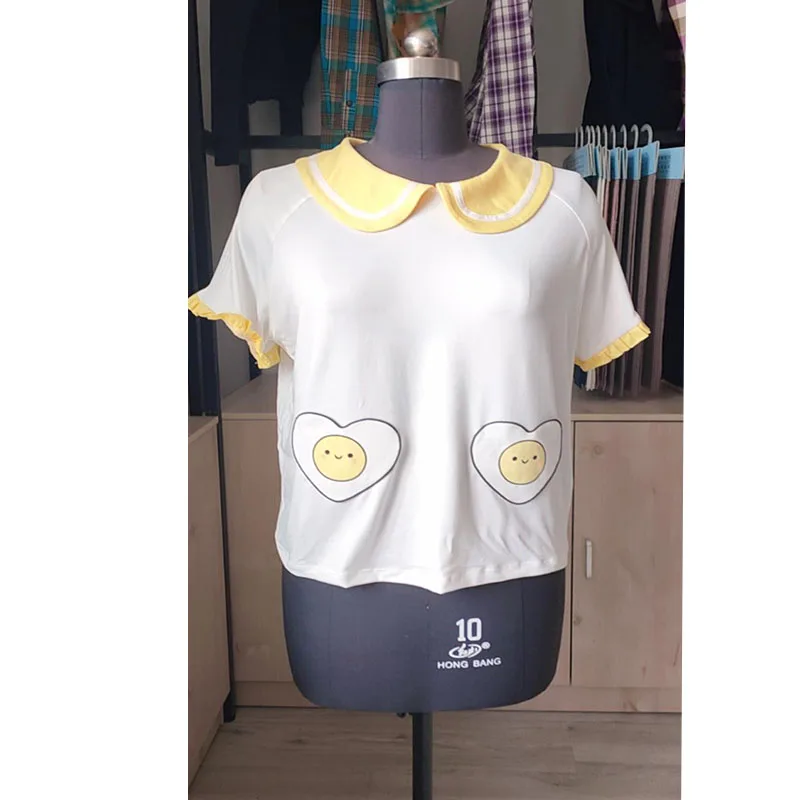 

Cute Sleepwear Women Cute Fashion Soft Confortable Knitted Jersey Girls Nightwear Summer Short Sleeved Pajamas