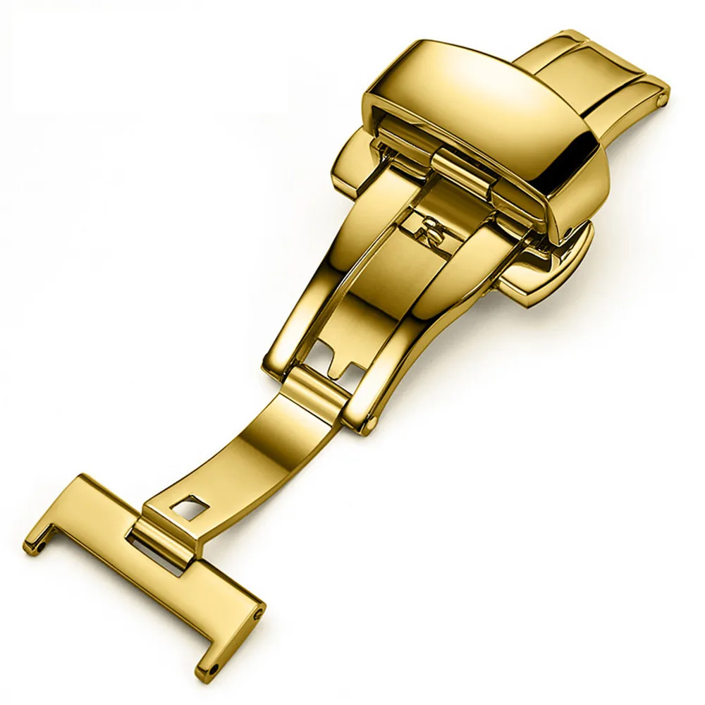 Stainless Steel Buckle for Watch Band 12mm 14mm 16mm 18mm 20mm 22mm Butterfly Deployment Clasp Automatic Double Push Button |