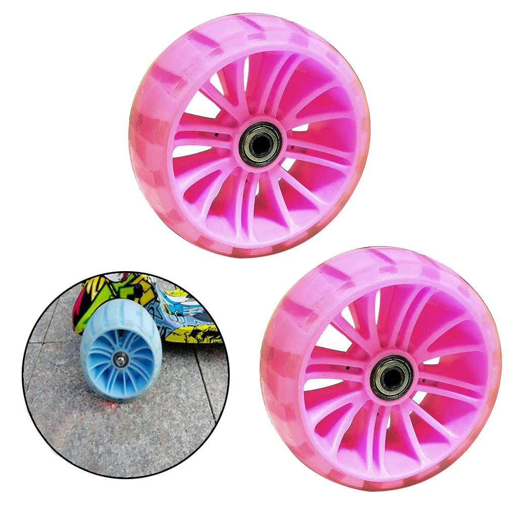 

2pcs Durable Scooter Wheel Replacement Rollers Mini Scooter Wheels Parts