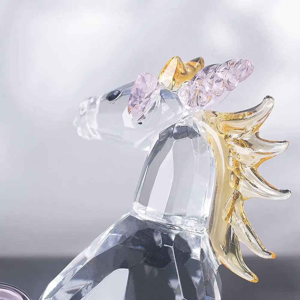 Хрустальная Милая лошадь фэн шуй стол украшение дома аксессуары рождественские