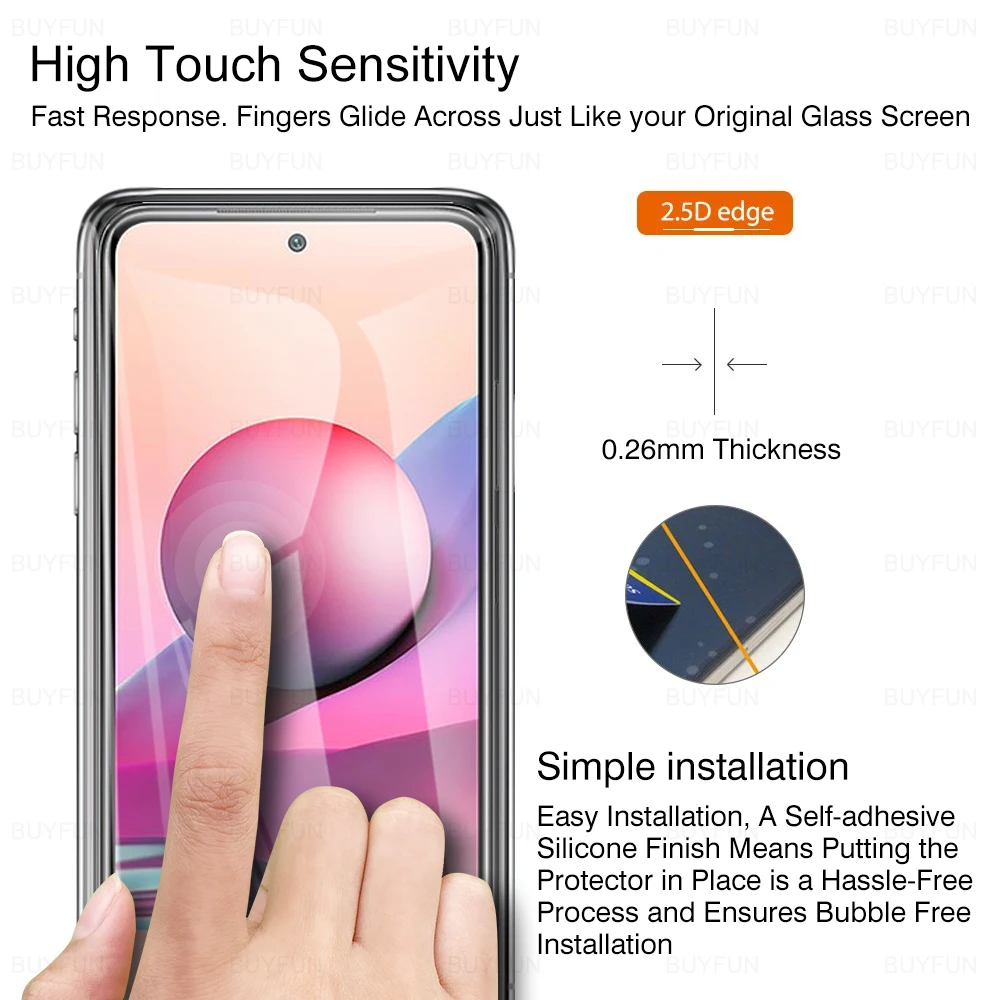 2pcs readmi note 10s glass tempered glasses for xiaomi redmi note 10 s 10s note10s glas anti-scratch screen protectors film