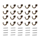 20 шт. винтажные крючки, настенная вешалка для подвешивания полотенец, одежды, шляпы, сумок, ванной комнаты, кухни, вешалка, мебельная фурнитура с винтами