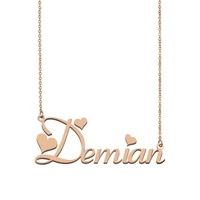 demian name necklace custom name necklace for women girls best friends birthday wedding christmas mother days gift
