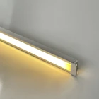 Диммируемый светодиодный светильник для шкафа, 50 см, 20 дюймов, 12 Х9 мм, тонкий 12 В постоянного тока, 6 Вт, встраиваемый под столешницу, лента шириной 5 мм, алюминиевый канал, жесткая лента