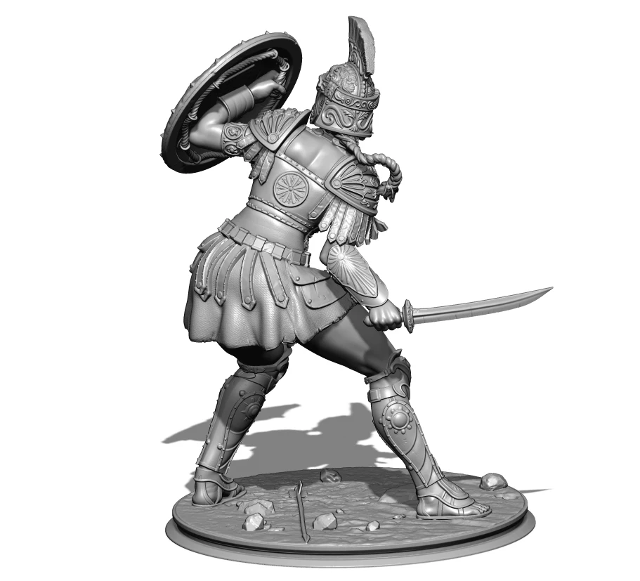 

1/24 75mm 1/18 100mm Resin Model Greece Woman Warrior 3D Printing Figure Unpaint No Color RW-038