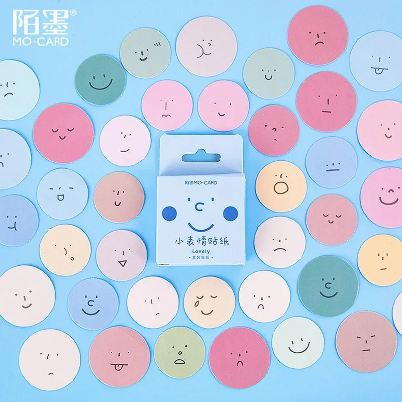 

45 шт. милые Мультяшные наклейки с выражением лица, Необычные фотообои для книг, скрапбукинга, альбома, дневника, украшения «сделай сам»