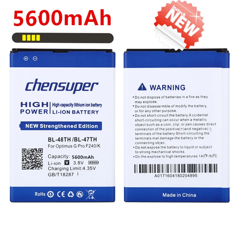 Chensuper 4900mAh BL 48TH батарея для LG Optimus G Pro F240/K E980 E988 E940 F310 D684 F240S F240L 2 F350/S/L/K
