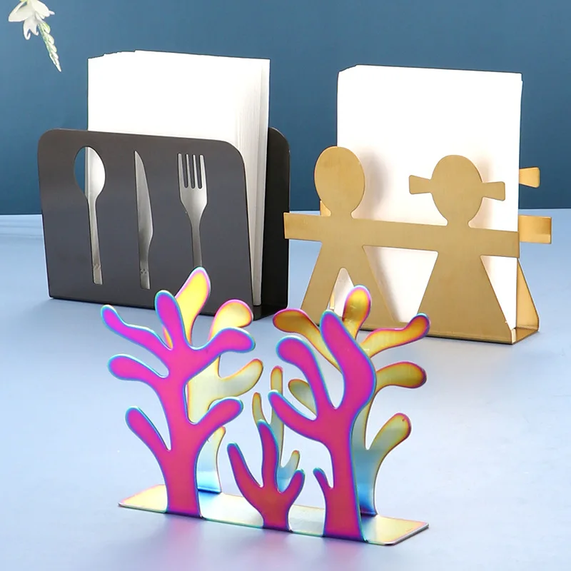 

Stainless Steel Napkin Holder Napkin Clip Napkin Rack Box Serviette Holder Organizer Tissue Dispenser Storage Case Table Decor
