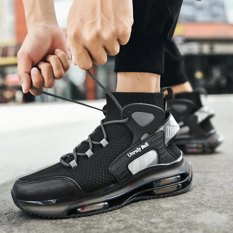 

New Trend Men's Shoes Blade Breathable Mesh Running Shoes for Men Outdoor Reflective Man Jogging Trainers Lace Up Sporty Sneaker