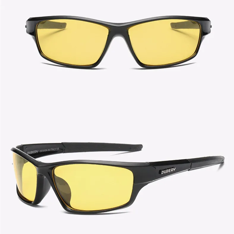 D DUBERY Polarized Sunglasses Men's Driving Shades Male Sun Glasses For Men Retro Cheap Luxury Brand Designer Oculos - Color Name: D