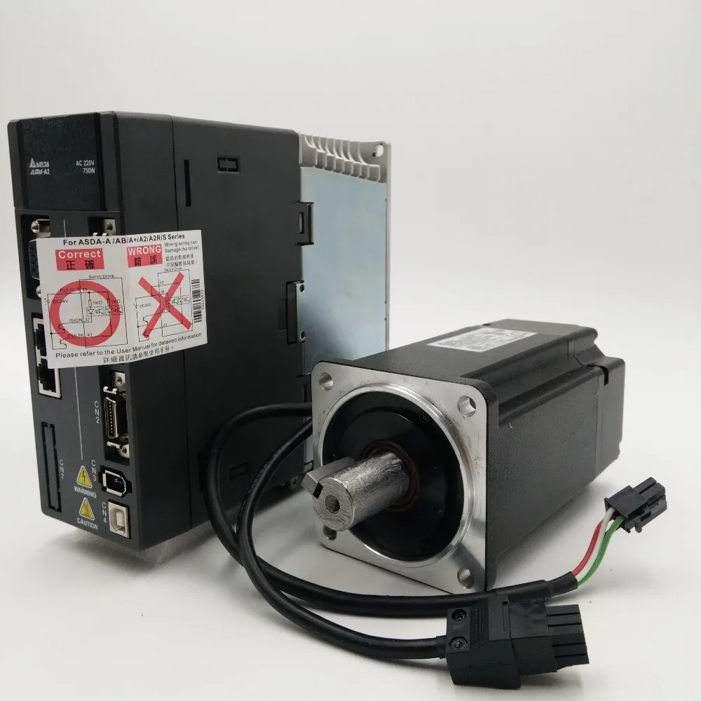 CNC Дельта 750 Вт серводвигатель переменного тока Привод комплект 220V сервопривода