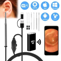 wifi 3 9mm ear endoscope 3 in 1 borescope 720p waterproof inspection camera ear wax remover tool 6 led for android ios phone