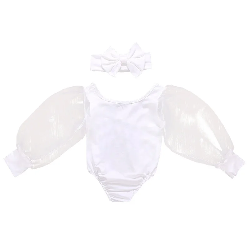 Одежда для новорожденных девочек осенний модный прозрачный однотонный боди с