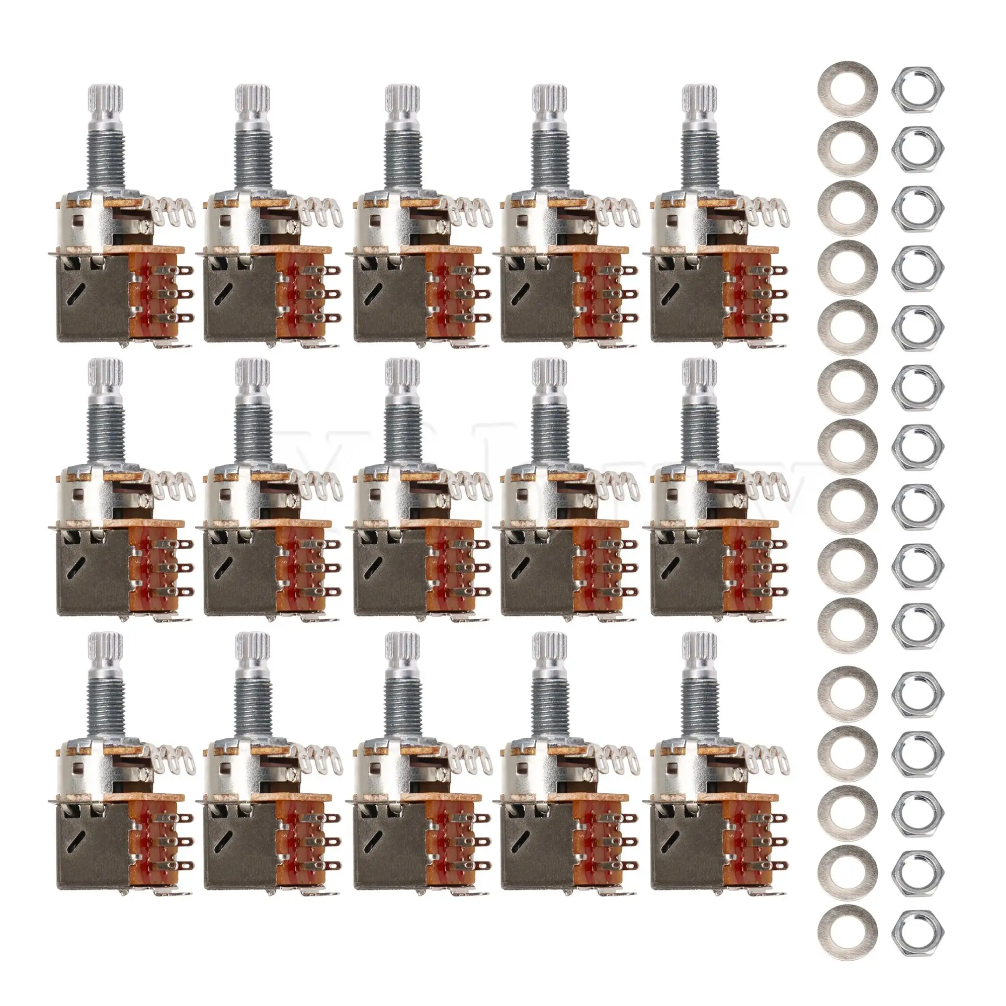 

A250K Push Pull Guitar Timbre Control Pot Potentiometer Guitar Parts Pack of 15