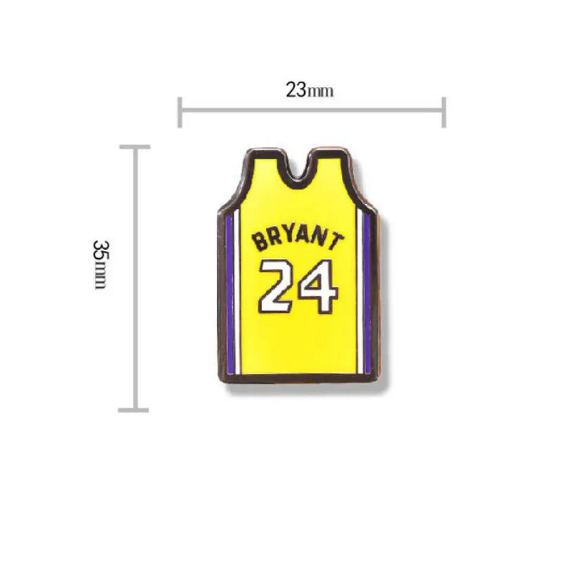 Novelty 24 / 23 Basketball Fan Jersey Enamel Lapel Pin Brooch Metal Badge Fans for Backpack Decor Jewelry Accessories Gift | Украшения и