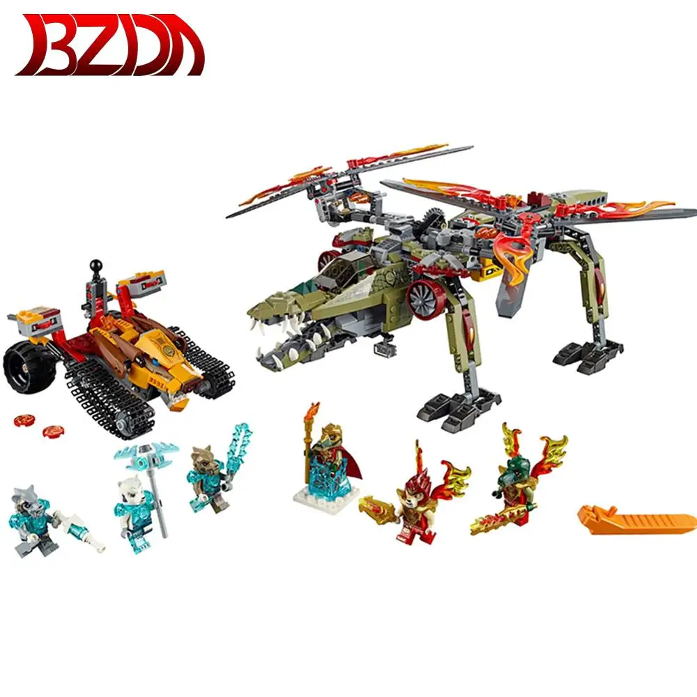 Legendlys of Chima Movie 863 шт. строительный блок King Crominus детские игрушки совместимые модели