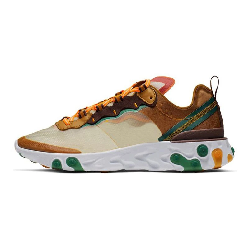 Обувь для бега react element 87 55 мужчин и женщин Chaussures Camo RED ORBIT Moss Royal Tint Dusty Peach Мужские