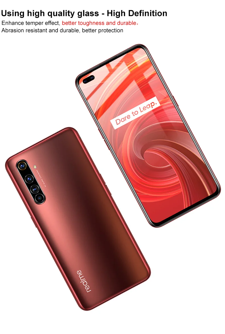 

Tempered Glass for Realme X50 5G IMAK Pro+ Version Full Goverage Screen Protector Glass for Realme X50 Pro 5G
